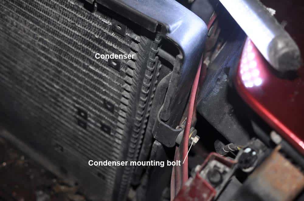 BMW E31 coolant system - remove a/c condenser 