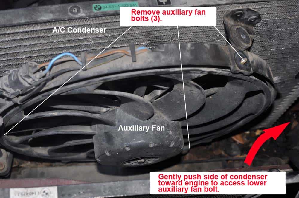 BMW E31 coolant system - remove auxiliary fan