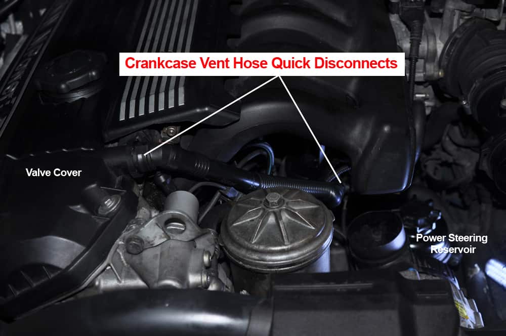 BMW E36 Oil Separator Valve - remove crankcase vent hose