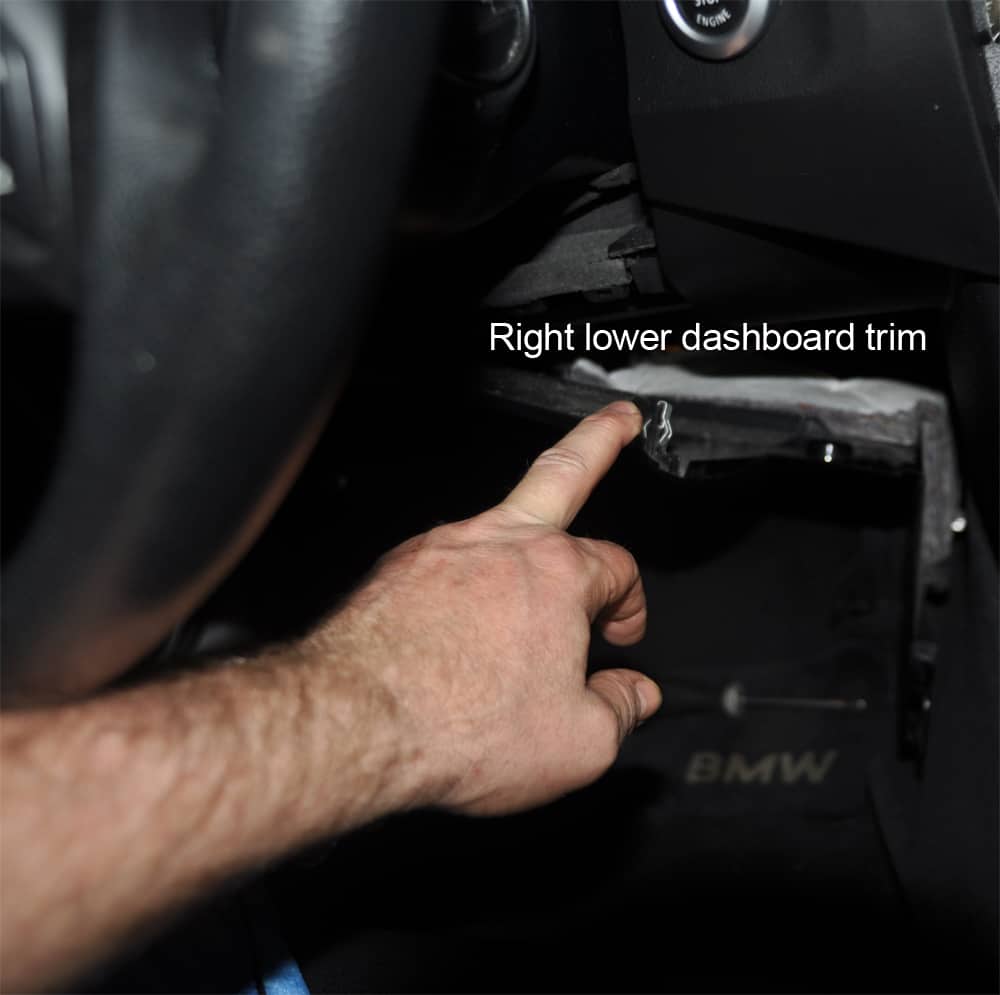 blower motor replacement lower dash trim expose