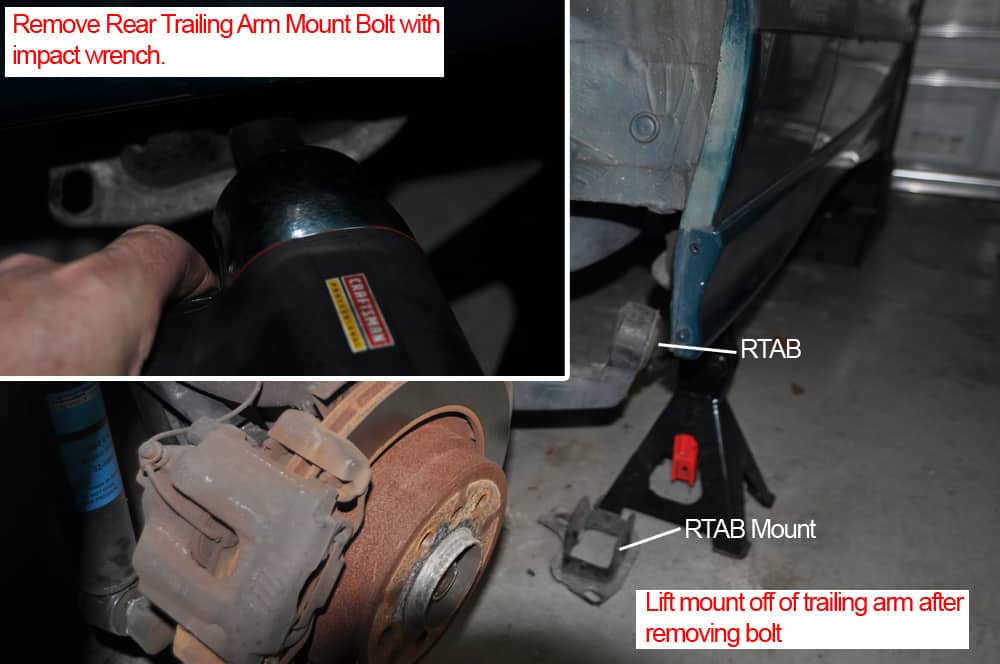 BMW E36 RTAB replacement - remove mount