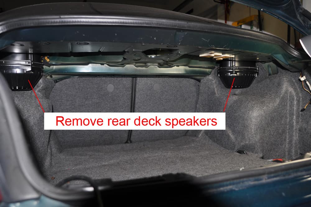 BMW E36 shock mounts - remove rear speakers