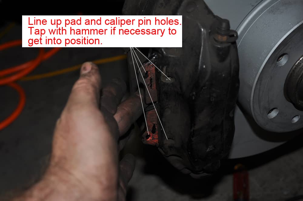 BMW E31 brake repair - install new pads