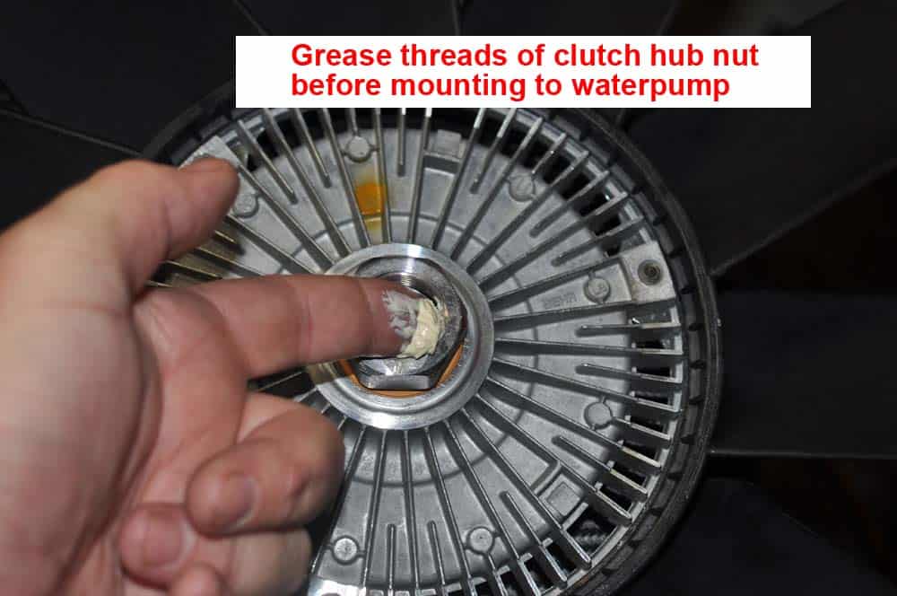 BMW E31 Coolant System - grease clutch hub