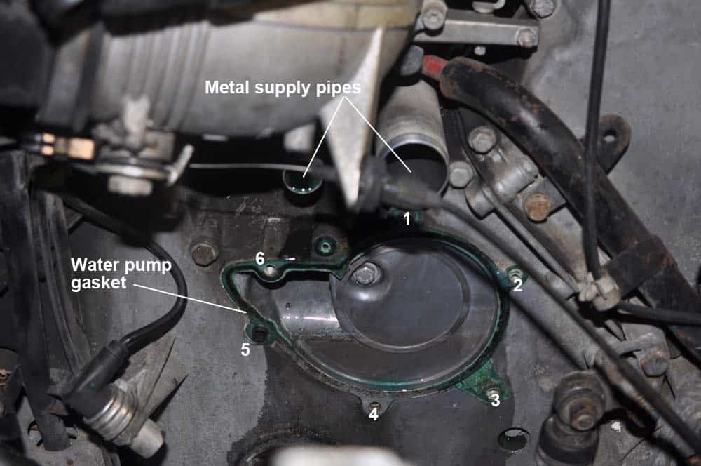 BMW E31 coolant system - remove the water pump