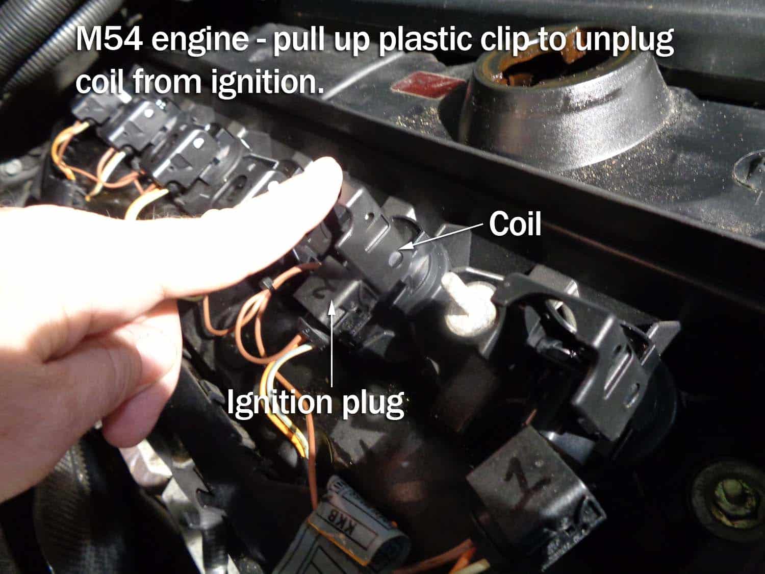 bmw e46 tune up - unplug the ignition coils