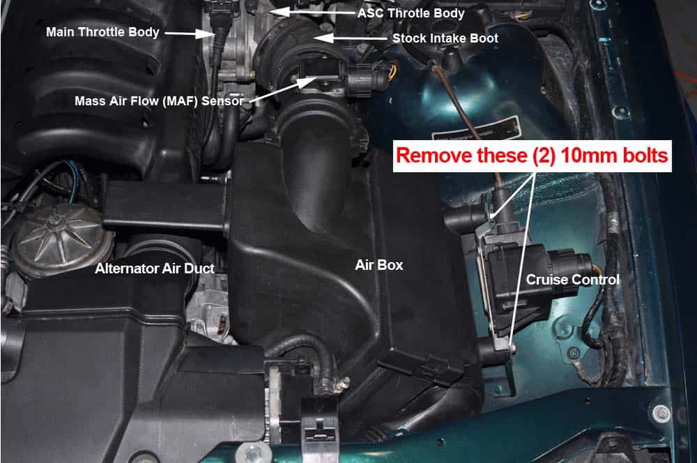 BMW E36 cold air intake - remove factory air box