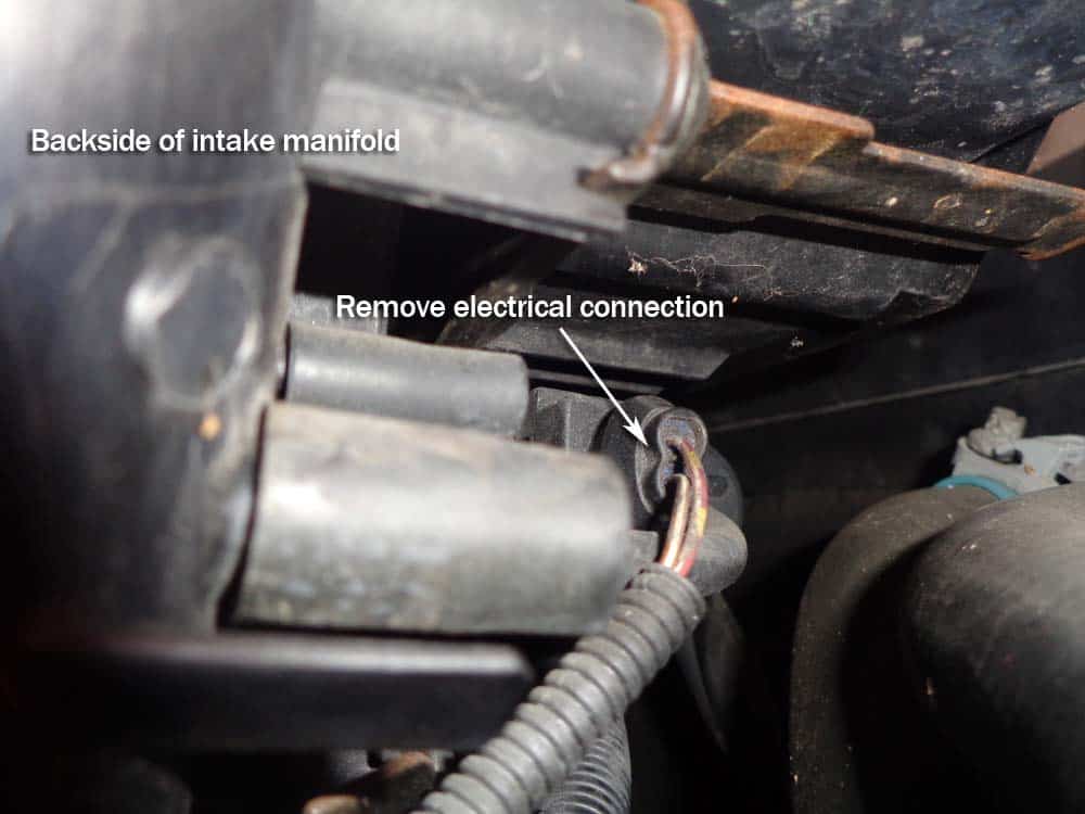 Rear electrical connection that must be removed.