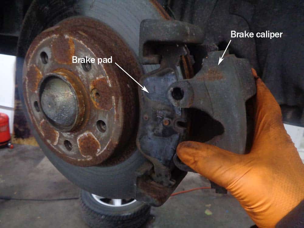 Remove the caliper from the rotor