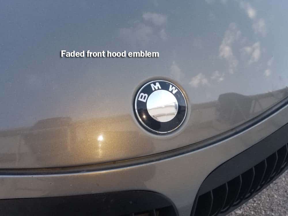 BMW 645ci emblem replacement - Faded front hood emblem