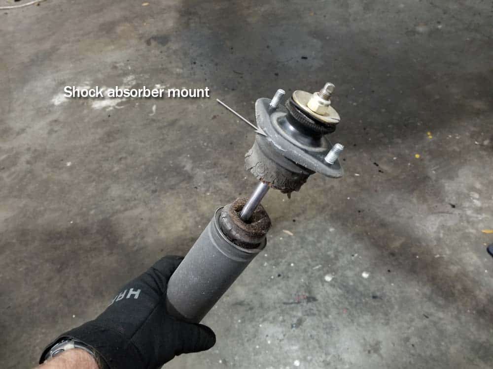 BMW E46 rear shock - Remove the old shock from the vehicle