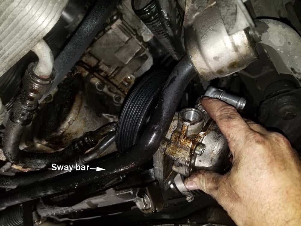 bmw e46 power steering pump removal