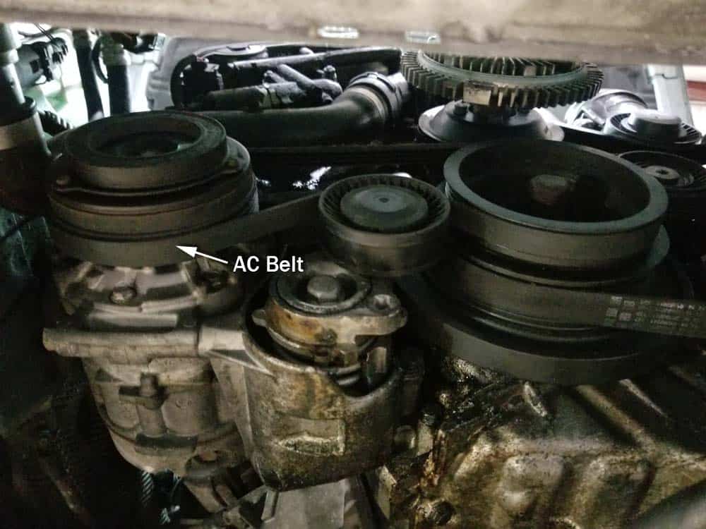 BMW E46 Belt Replacement - locate the ac belt