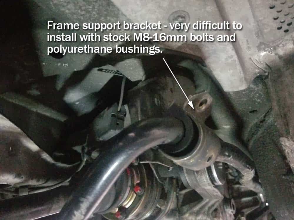 bmw e36 sway bar bushing replacement - installing support brackets