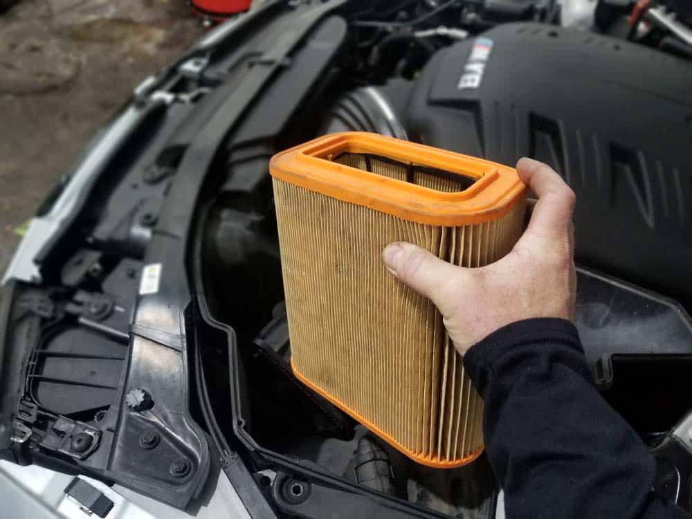 Remove the air filter from the vehicle