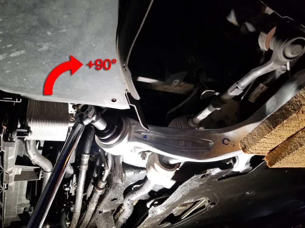 BMW E60 xDrive front control arms - torque the tension struts plus 90 degrees