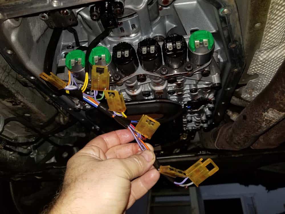 BMW 5HP19 solenoid replacement - Disconnect the other five rear solenoids.