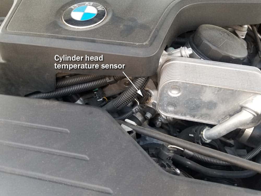 bmw n20 cylinder head temperature sensor - The sensor is located on the front of the engine next to the oil cooler