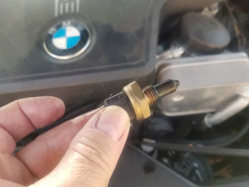 Remove the old sensor from the cylinder head
