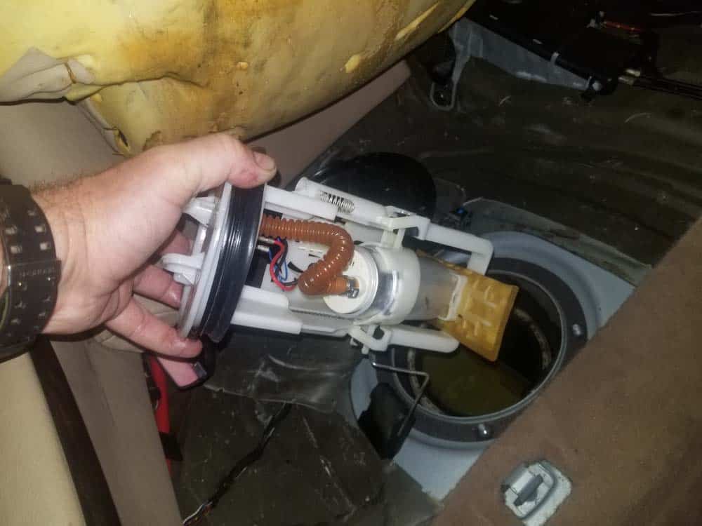 Remove the fuel pump from the gas tank