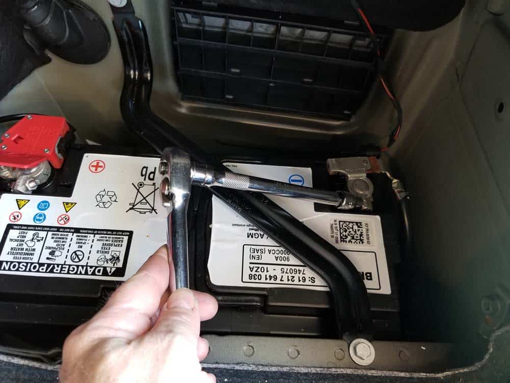 bmw f30 spark plug replacement - Disconnect the negative battery terminal with a 10mm socket wrench.