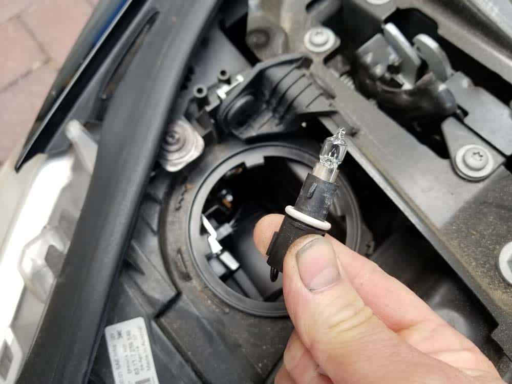 Pull the bulb free from the headlight assembly