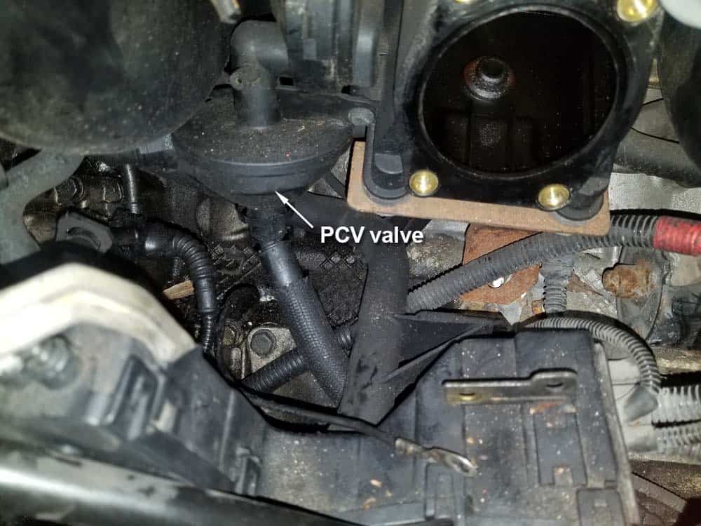 bmw m52 intake manifold removal - Locate the PCV valve under the manifold