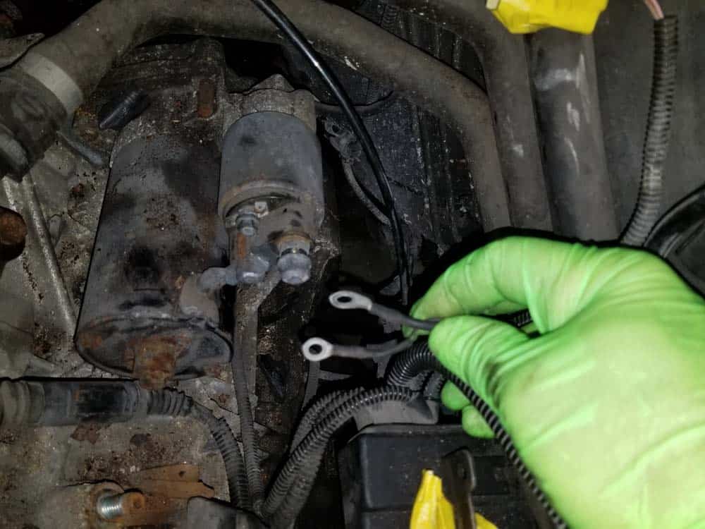 Remove the wiring harness leads from the solenoid