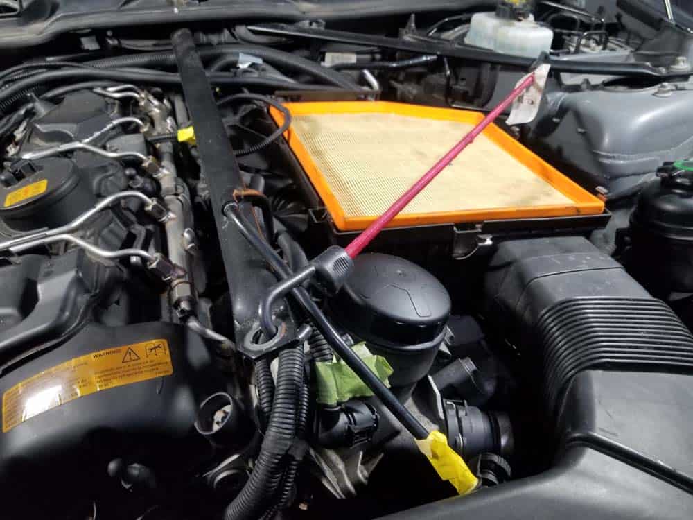 bmw n55 valve cover gasket replacement - Bungee cord the strut brace out of the work area