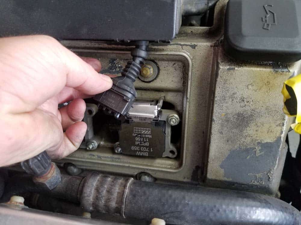 Unplug the ignition coils