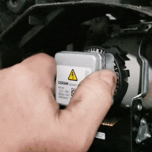 Turn the bulb counterclockwise to release it from the headlight assembly