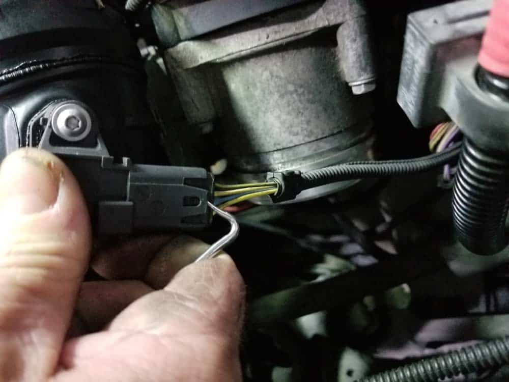 bmw n55 starter replacement - Unplug the sensor from the back of the charge pipe