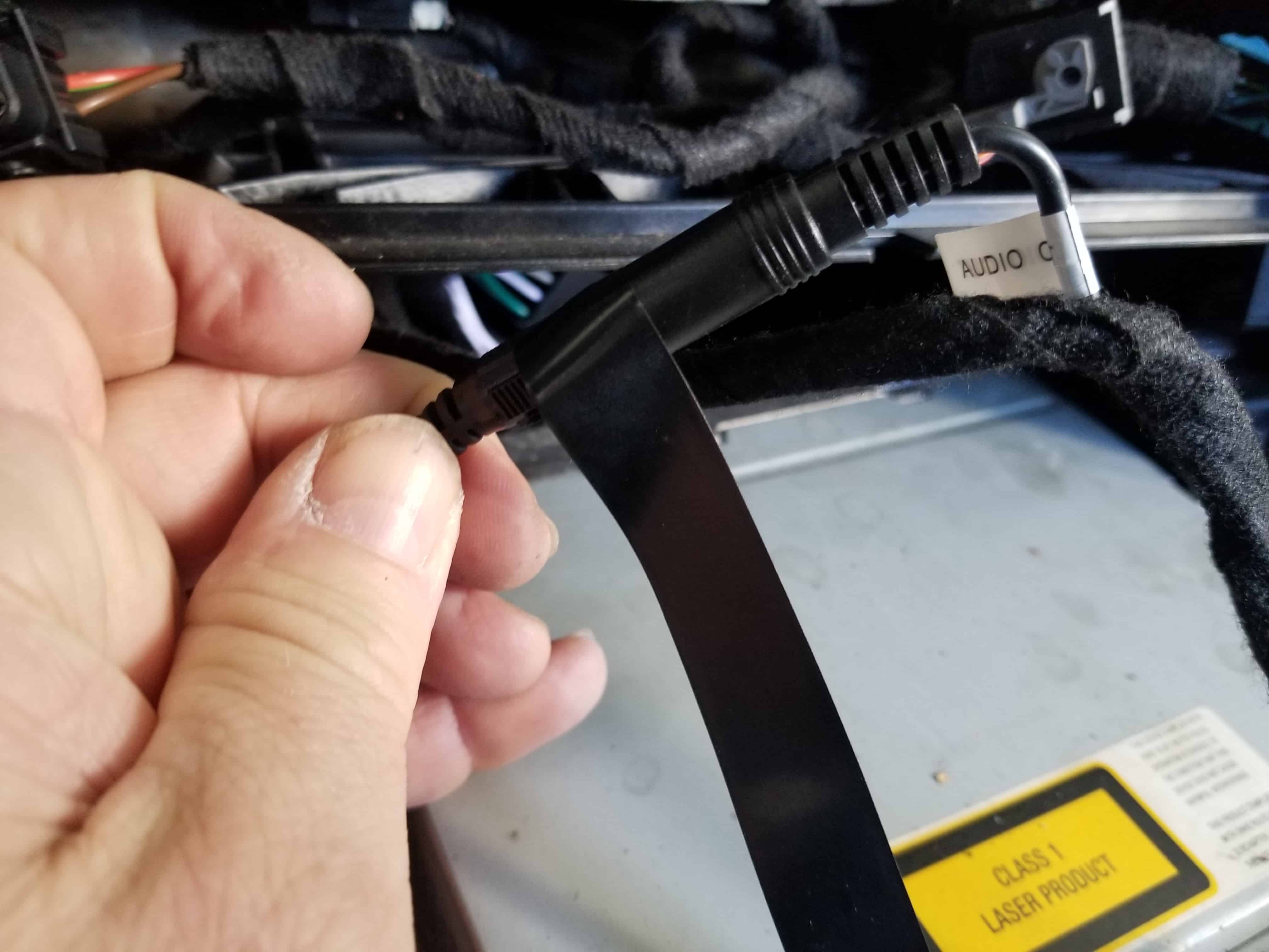 bmw e60 idrive upgrade - Tightly wrap the audio wire connection with electrical tape to keep them from pulling apart.