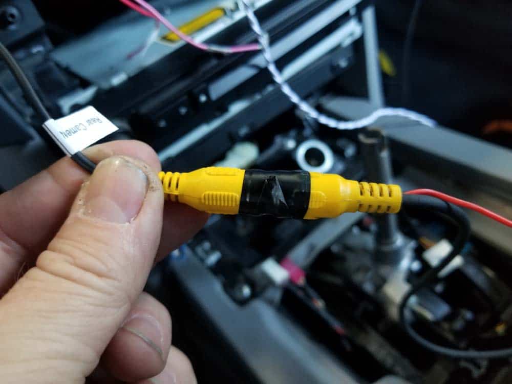 bmw e60 idrive upgrade - Tape the rear camera input jack so it doesn't pull apart