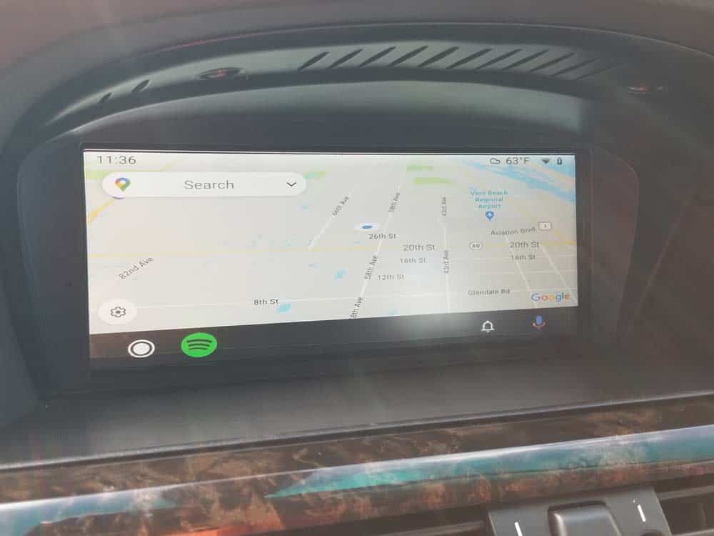 Android Auto map screen