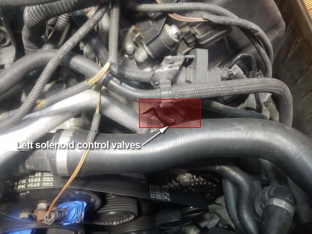 bmw n62 intake manifold gasket replacement - Locate the left solenoid control valves