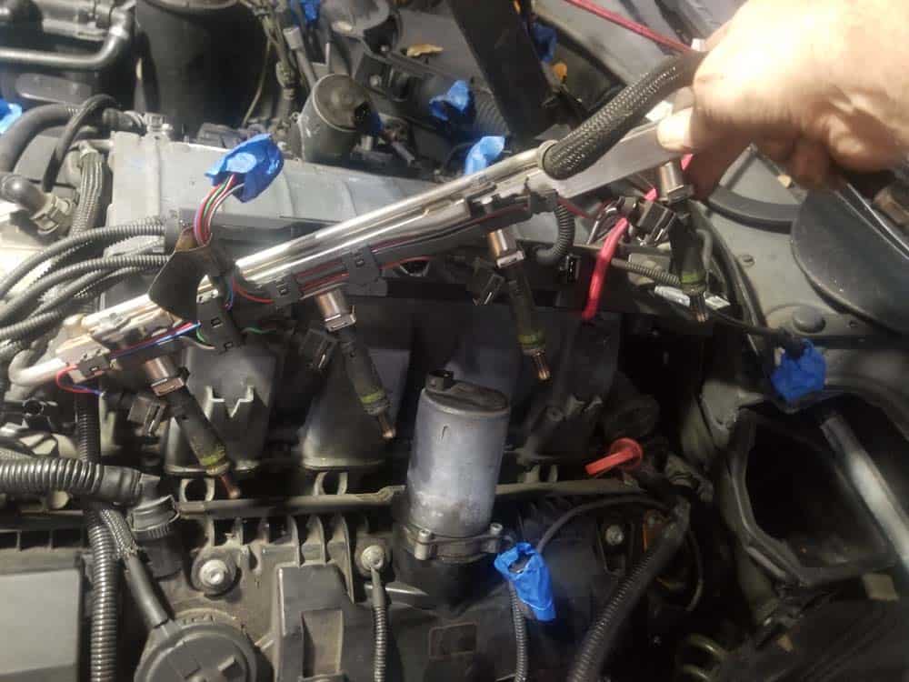 Remove the left fuel rail assembly from the intake manifold