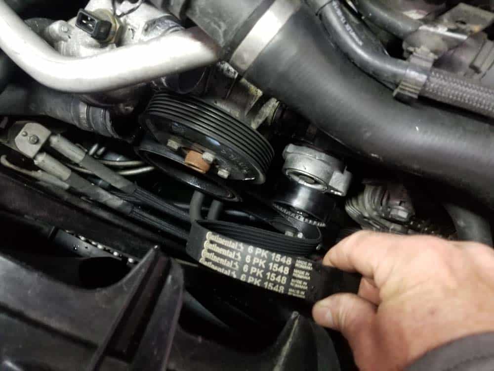 bmw water pump replacement - Remove the drive belt from the water pump pulley