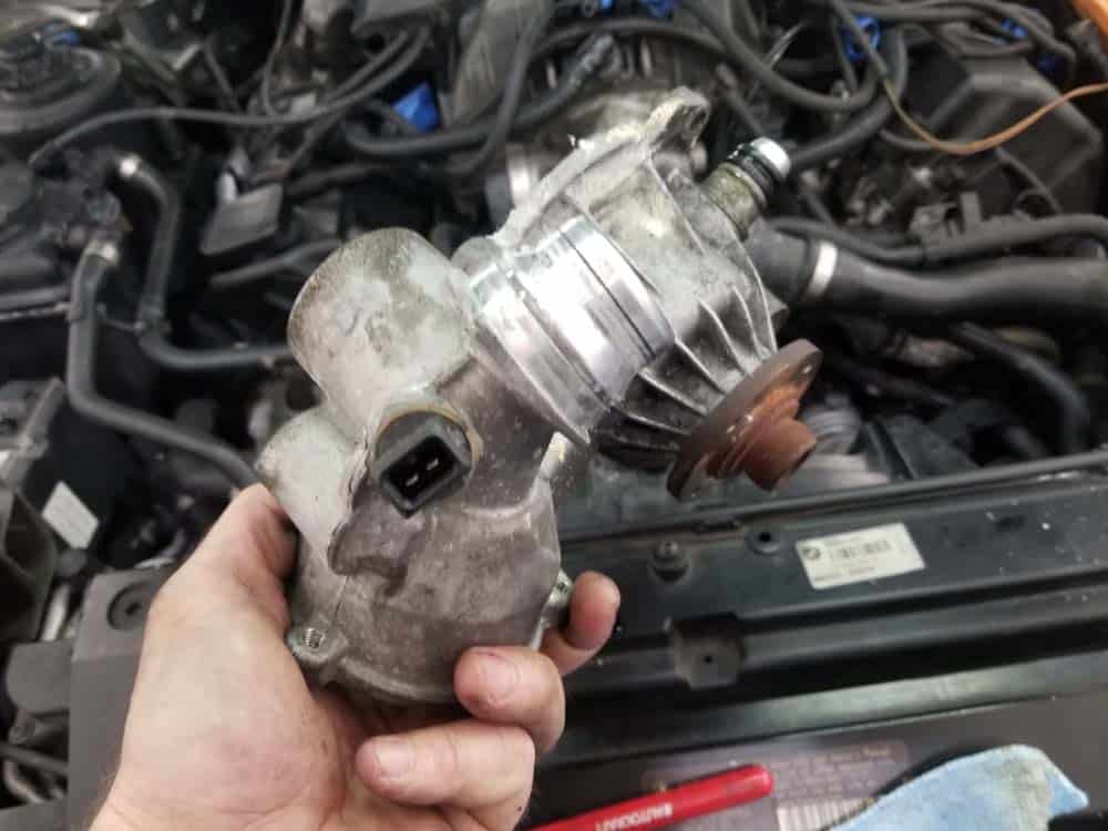 Remove the water pump from the vehicle