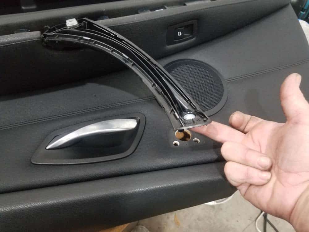 Remove the handle from the door panel