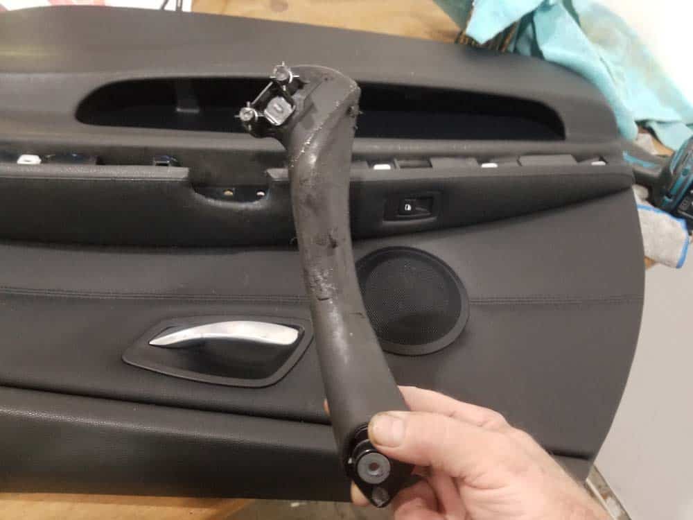bmw e90 door handle replacement - The old factory door handle removed from the vehicle