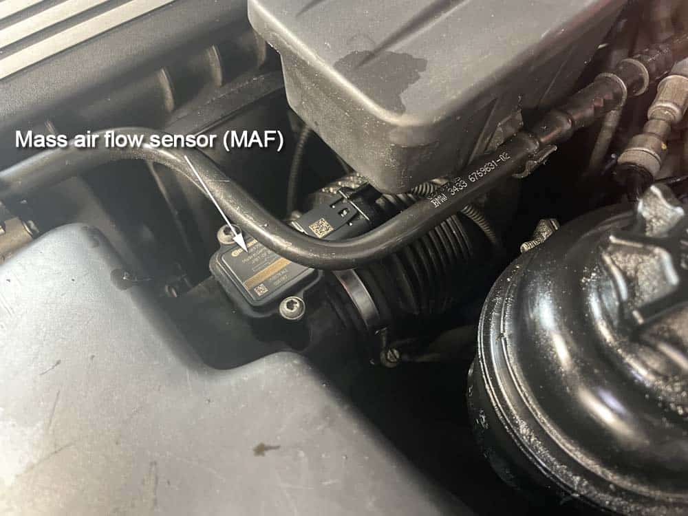 rough idle diagnoses and repair - Disconnect the mass air flow sensor