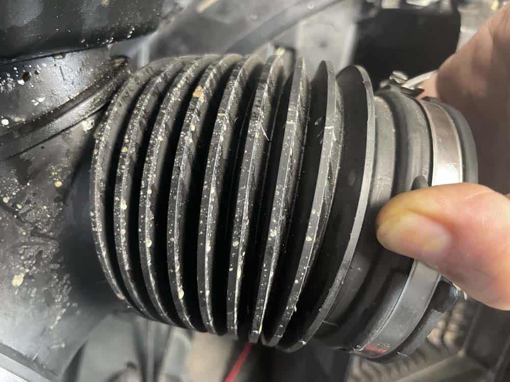 rough idle diagnoses and repair - intake boots tend to crack and cause vacuum leaks in the flexible portions