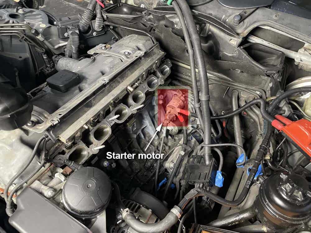 bmw n52 starter motor - Locate and identify the starter motor